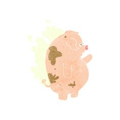 cartoon fat smelly pig N4