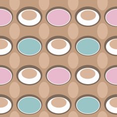 Colored circles seamless pattern with retro colors background