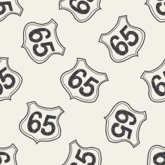 doodle road sign seamless pattern background N8