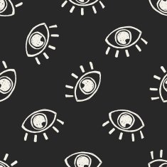 eye doodle seamless pattern background N4