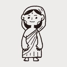 Indian woman doodle N6
