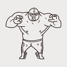 mexican wrestler doodle N6