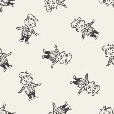 painter doodle seamless pattern background N4