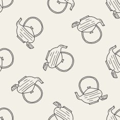teapot doodle seamless pattern background N3