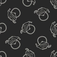 teapot doodle seamless pattern background N4