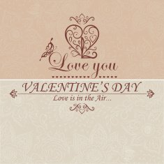 Valentines Day type text calligraphic headline with love N2