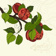 Vector Colored Fruit Background
