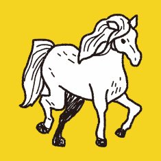 horse doodle N17