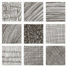 Vector set of hand drawn squares