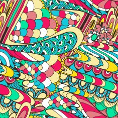 Doodle Abstraction seamless pattern N4