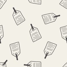 tag doodle seamless pattern background N2