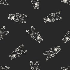 bear doodle seamless pattern background N8