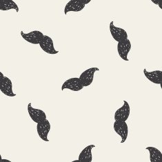 beard doodle seamless pattern background N2