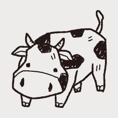 cow doodle N22