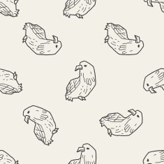 eagle doodle seamless pattern background N6