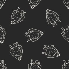 giant ogre doodle seamless pattern background N8
