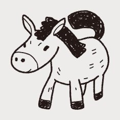 horse doodle N18