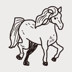 horse doodle N19