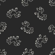 horse doodle seamless pattern background N3