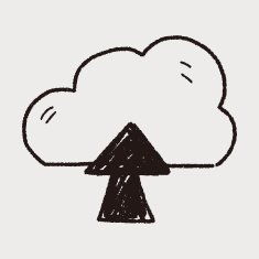 internet cloud doodle drawing N103
