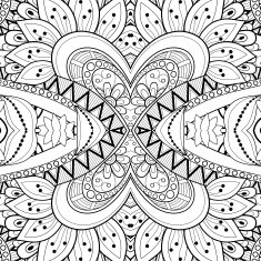 Vector Seamless Abstract Black and White Tribal Pattern N86