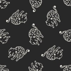 leopard doodle seamless pattern background N2