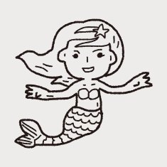 Mermaid doodle N13