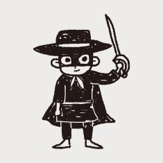 mask man doodle N6