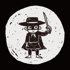 mask man doodle N7