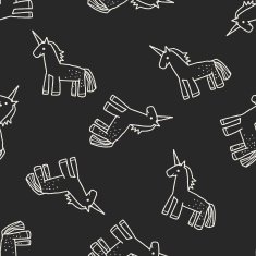 Unicorn doodle seamless pattern background