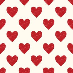 seamless red hearts textured background