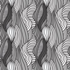 Seamless waves hand-drawn pattern N10