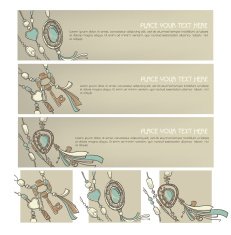 boho chic vector hand drawn backgrounds and banners N2