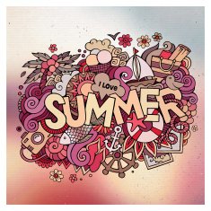 Summer hand lettering and doodles elements N12