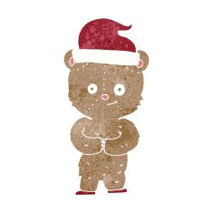 cartoon christmas teddy bear N26