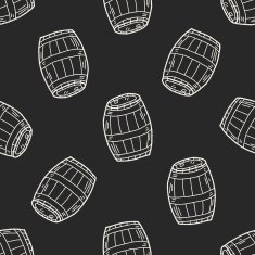 cask doodle seamless pattern background N2