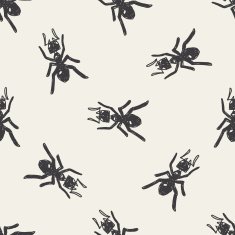 ant doodle seamless pattern background N2