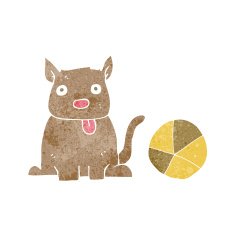 cartoon dog and ball N4