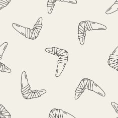 boomerang doodle seamless pattern background N5