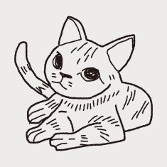 cat doodle drawing N136