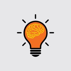 brain with light bulb concept