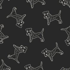 dog doodle seamless pattern background N42