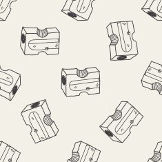 Doodle Pencil sharpeners seamless pattern background N5