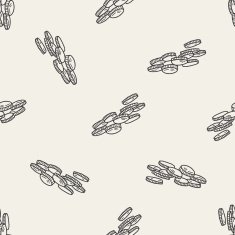 gold coin doodle seamless pattern background N2