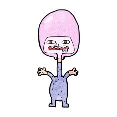 cartoon space alien N93
