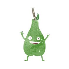 cartoon happy pear N15
