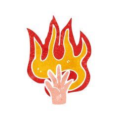 flaming hand symbol N13