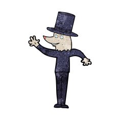 cartoon waving werewolf N4
