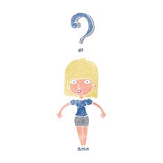 cartoon confused woman N169