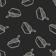 Doodle Noodle seamless pattern background N10